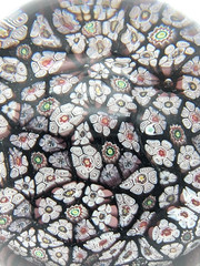 Murano Hand Blown Art Glass Millefiori Paperweight