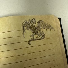 Lot Of 2 Dragon Faux Leather Scholastic Journal Diary Notebook No Locks