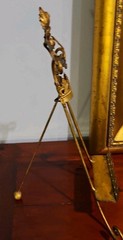 Vintage Italian Tole Florentine Gold Display Easel 11 Inches