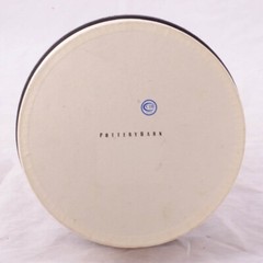 Artistic Potter Barn round 8.5″ container UN Fournier Champagne