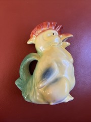 Vintage Ceramic Cream Rooster Pitcher Unbranded Very Nice Color And Condition