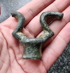 Rare Medieval Candlestick Holder Bronze 1450-1550 Antique Metal Detecting Find