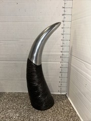 Stainless & Copper ? Faux Bull / Cow Horn Rustic Home Decor, Display 14″