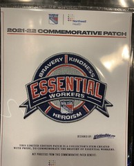NY RANGERS PATCH ESSENTIAL WORKERS MSG NHL HOCKEY LMTD NYC HOSPITALS HEROISM