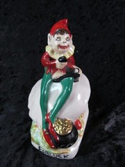 Belleek Irish Vintage RARE! Leprechaun Painted 5-1/4” Elf, Knome 3rd Green Mark