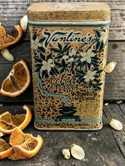 Vintage1920s-1930sVantines “Orange Blossom” SuperiorIncense Tin withContents