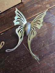 NIB Set Of 3 VTG Home Interior Gold Metal Wood Butterflies Art Decor Shabby Chic