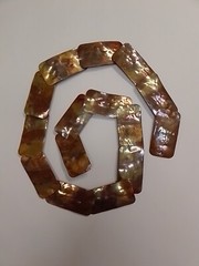 Brutalist Copper Belt Necklace Industrialist Modernist Steampunk Armor Metalwork
