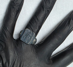 300 BC Ancient Roman Silver Ring Vesta the virgin goddess of hearth home family