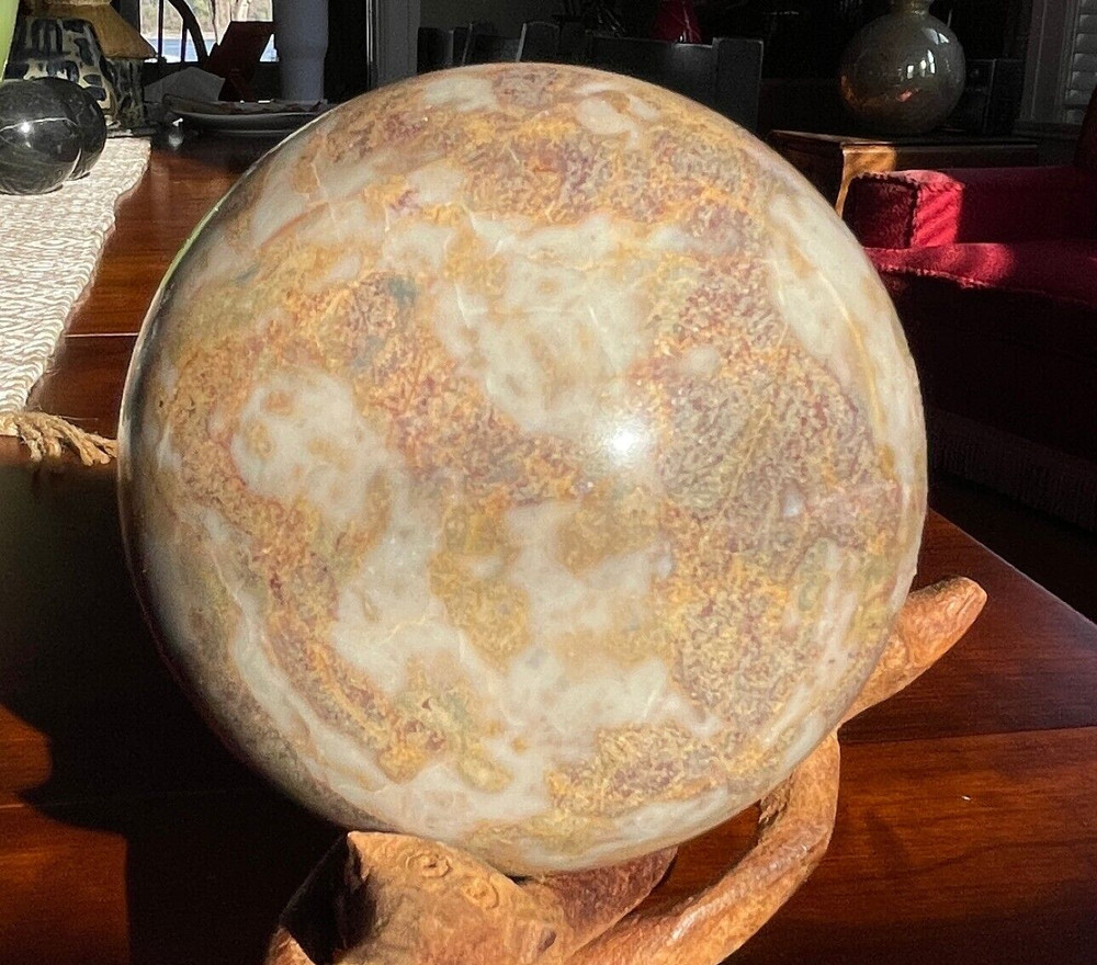 Decorative Marble/Granite/Stone 4″ Ball in Brown Tan Colors
