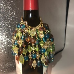 Wine Bottle Stopper Seal Beaded Wine Bottle Necklace Charms #2