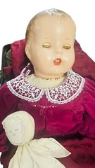 Antique 1800 Uhlen Carriage Rochester NY With Victorian Dolls Metal Wheels Rare