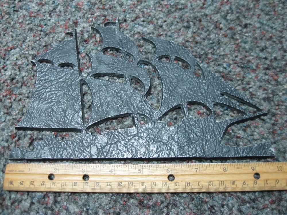 Nautical Wall Decor Cast aluminum 3 Mast Ship – 9 3/4″ x 6 ” – Schooner – Black