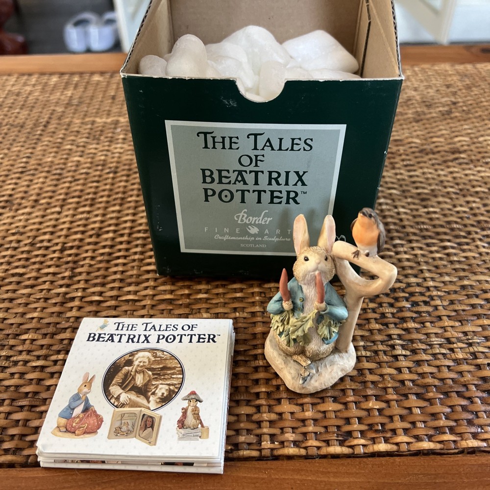 Beatrix Potter PETER RABBIT Border Fine Arts Resin 1991 Britain n/bx