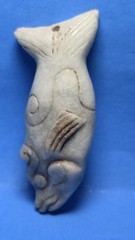 PRE-COLUMBIAN MIXTEC JADE HUMAN AND FISH DUALITY PENDANT