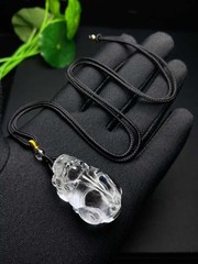 Natural White Quartz Carved Pendant