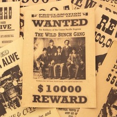 Wanted Posters Parchment With Antique Finish (Set of 12)