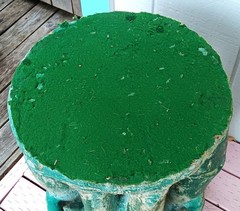 TABLE vtg circle of friends mayan aztec mexican candle garden sculpture western