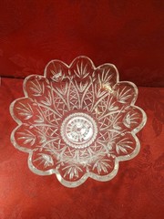 Vintage DePlomb Lead Crystal Candy Dish With Lid- Gorgeous Design!
