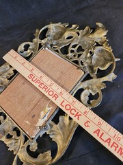 Antique/Vintage Victorian Brass Ornate Frame ANGELS Art Nouveau Flowing Lines