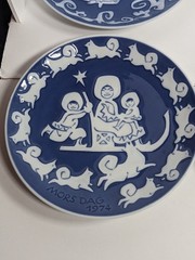 Vintage ROYAL COPENHAGEN Porcelain Plaques – ‘Mother’s Day’ – 1972-1975