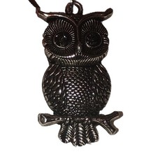 Silver 😊 Vintage Metal 24 Inch Owl Necklace Fun