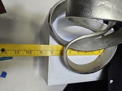 Metal Abstract Ribbon Sculpture Metal Art Modernist Mid Century Mcm 8×8×6″