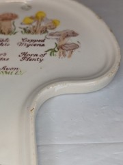 Mushroom Ceramic Wall Decor/Spoon rest Avon Hand-Painted 1980 Mushroom Shrooms