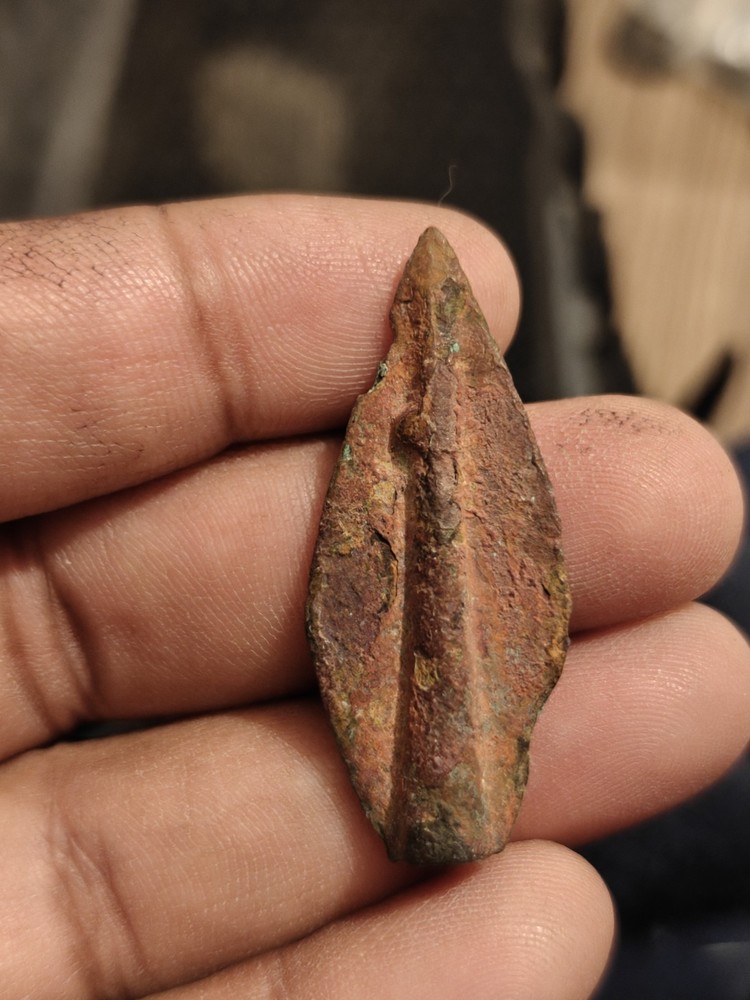 Rare genuine ancient bronze Greek arrowhead 3 Cent BC
