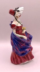 Vtg Royal Doulton Figurine Lady April HN 1958 Bone China England 7″ Pink Purple