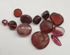 Ancient jewelry cabochon Garnet 12 pieces lot from Afghanistan.