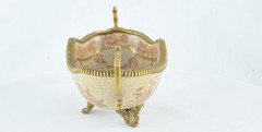Art Deco Style Bowl Soapdish Flower Art Nouveau Style Porcelain Porcelain
