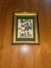 Hummel Goebel 3D Dimensional Picture Boy Girl under Umbrella VTG 1986 Shadowbox