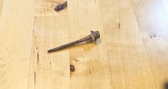 Antique Roman Wrought Iron Nail Fastener Artifact 2.5”
