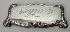Vintage Engraved FATHER Metal Casket Coffin Marker Grave Memorial Plaque