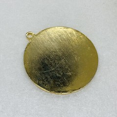 Rare Fukuda Metal Medallion Sakura Flower Design Gold Tone 2” Decor 10