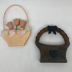 VTG Country Folk Wall Décor Set – Hearts, Dove, Wreath, Baskets (5 Pc)