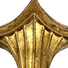 VTG Hollywood Regency Gold Ornate Fluted Wall Shelf Bracket Sconce Corbel