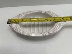 Shells And Stars Soap Dish Porcelain Oval Dish Portugal Vintage