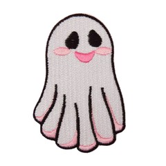 Cute Ghost Iron On Patch Goth Halloween Kawaii Transfer Applique Badge