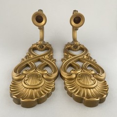 Vintage Homco Gold Plastic Wall Shelf Wall Sconce Candle Holders Birds Lot of 5