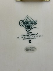 Charming Tails Spring Garden Friendship Plaque 5×7 Fitz Floyd Sunflowers sh124