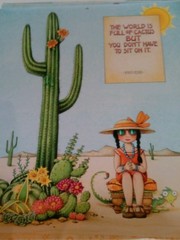 Mary Engelbreit THE WORLD IS FULL OF CACTUS Wall Art 10 3/4″ x 13″ Unframed