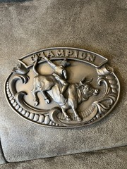 VTG Set of 3 Home Interiors Western Belt Buckle Rodeo Champion Wall Plaques