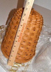 Longaberger Foyer Basket in Light Brown /Protector–signed+2006