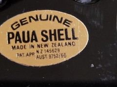Vintage Rolling Desktop Calendar With Paua Shell