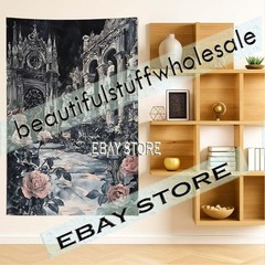 Gothic Roses Wall Hanging Tapestry Vintage Romantic Decor 39X59 in
