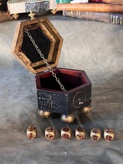 Custom-Crafted Set of Occult Divination & Astrological Dice With Planetary Altar
