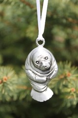 Lead Free Pewter Manatee Ornament Sea Cow Holiday Gift Hand Made Fish Decor NEW