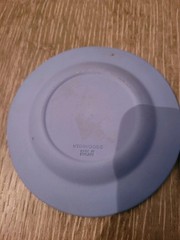 Set of 3 Vintage Wedgwood Heart Blue Jasperware Three ASHTRAYS All VGC